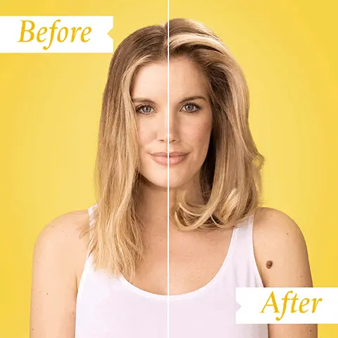 Image 1, before and after. Image 2, after first use, 9 out of 10 agreed hair felt nourished. *independent user trial results after one use