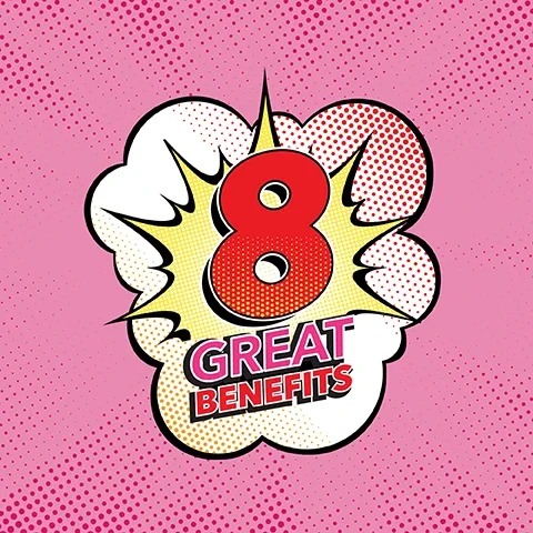 8 great benefits.