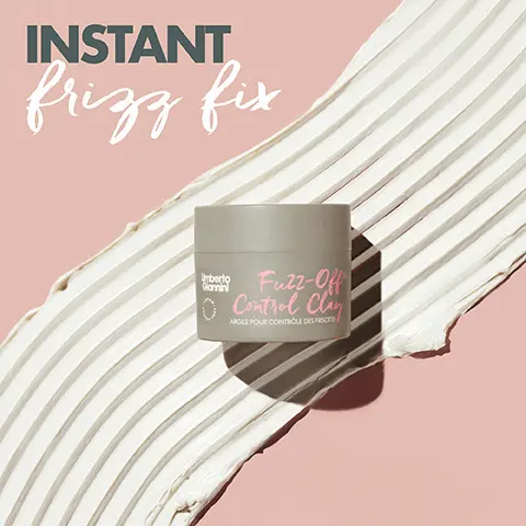 Instant frizz fix. Banishes root fuzz... Whatever the weather. Vegan KeraFUSlONTM BOND REPAIR TECHNOLOGY White Clay sourced locally from Cornwall, UK. HOW TO USE:  Emulsify in your hands. Gently smooth over dry hair to instantly banish root fuzz and unruly fly-aways from frizz-prone hair.