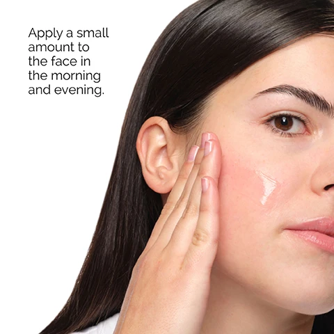Image 1 - A person applying a clear gel to their cheek while showing a skin-care product; visible text reads Apply a small amount to the face in the morning and evening.
Image 2 - A close-up of a smooth, shiny gel-cream consistency with grooves visible in the product, labeled as Gel-cream texture.
Image 3 - Image shows a layout for a skincare routine divided into three sections labeled PREP, TREAT, and SEAL, featuring various product textures like cleansers, toners, water-based serums, eye serums, anhydrous solutions, oils, suspensions, moisturizers, and SPF.