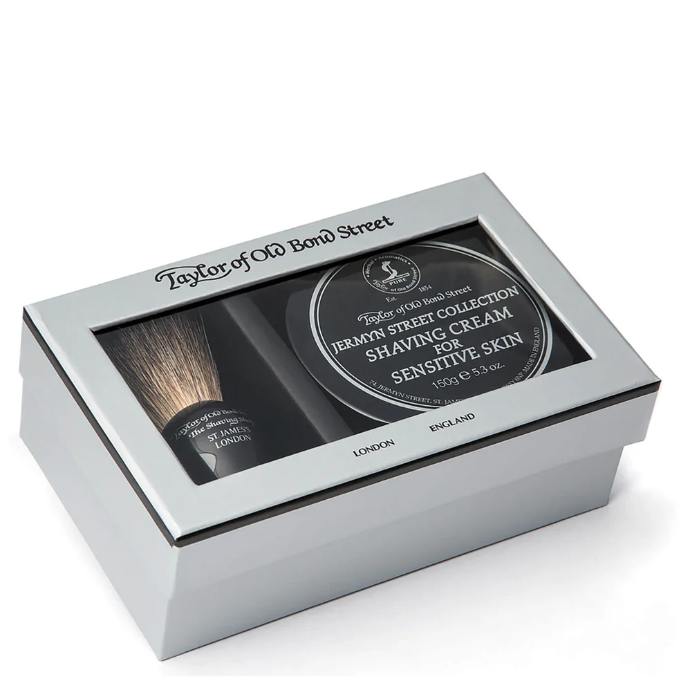 Набор из помазка и крема для бритья Taylor of Old Bond Street Jermyn Street Pure Badger Brush and Shaving Cream Bowl Set Image 1