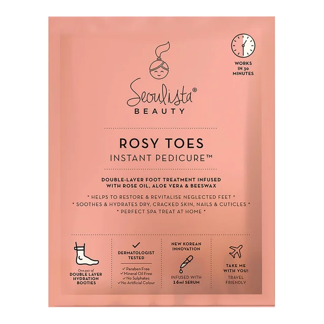 Маска для стоп Seoulista Beauty Rosy Toes Instant Pedicure