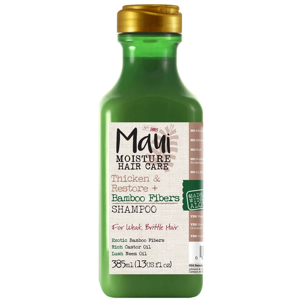 Maui Moisture Thicken and Restore+ Bamboo Fibres Shampoo 385ml Image 1