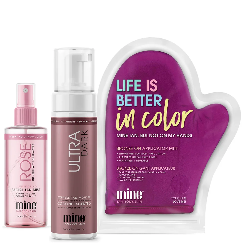 MineTan Get Glowing Face and Body Tanning Trio Image 1