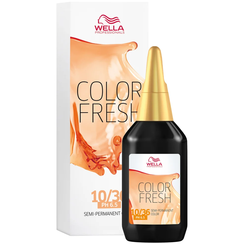 Wella Professionals Color Fresh Semi-Permanent Colour - 10/36 Lightest Blonde Gold Violet 75ml Image 1