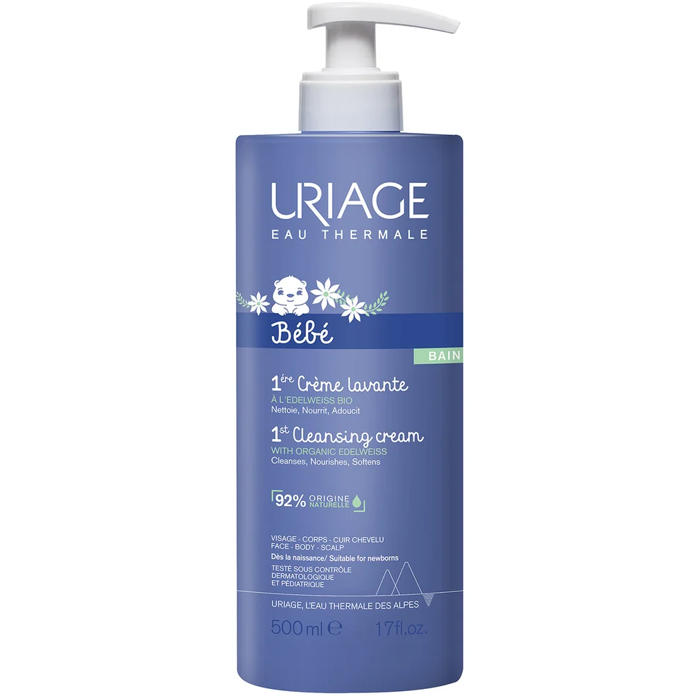 Очищающий крем без мыла для лица, тела и кожи головы Uriage Soap Free Cleansing  Face, Body and Scalp (500 мл) Image 1
