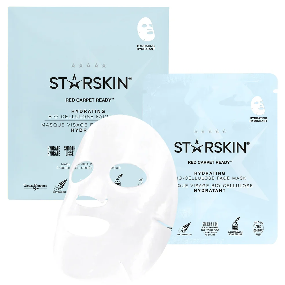 Увлажняющая маска для лица с экстрактом кокоса STARSKIN Red Carpet Ready - Hydrating Coconut Bio-Cellulose Second Skin Face Mask Image 1