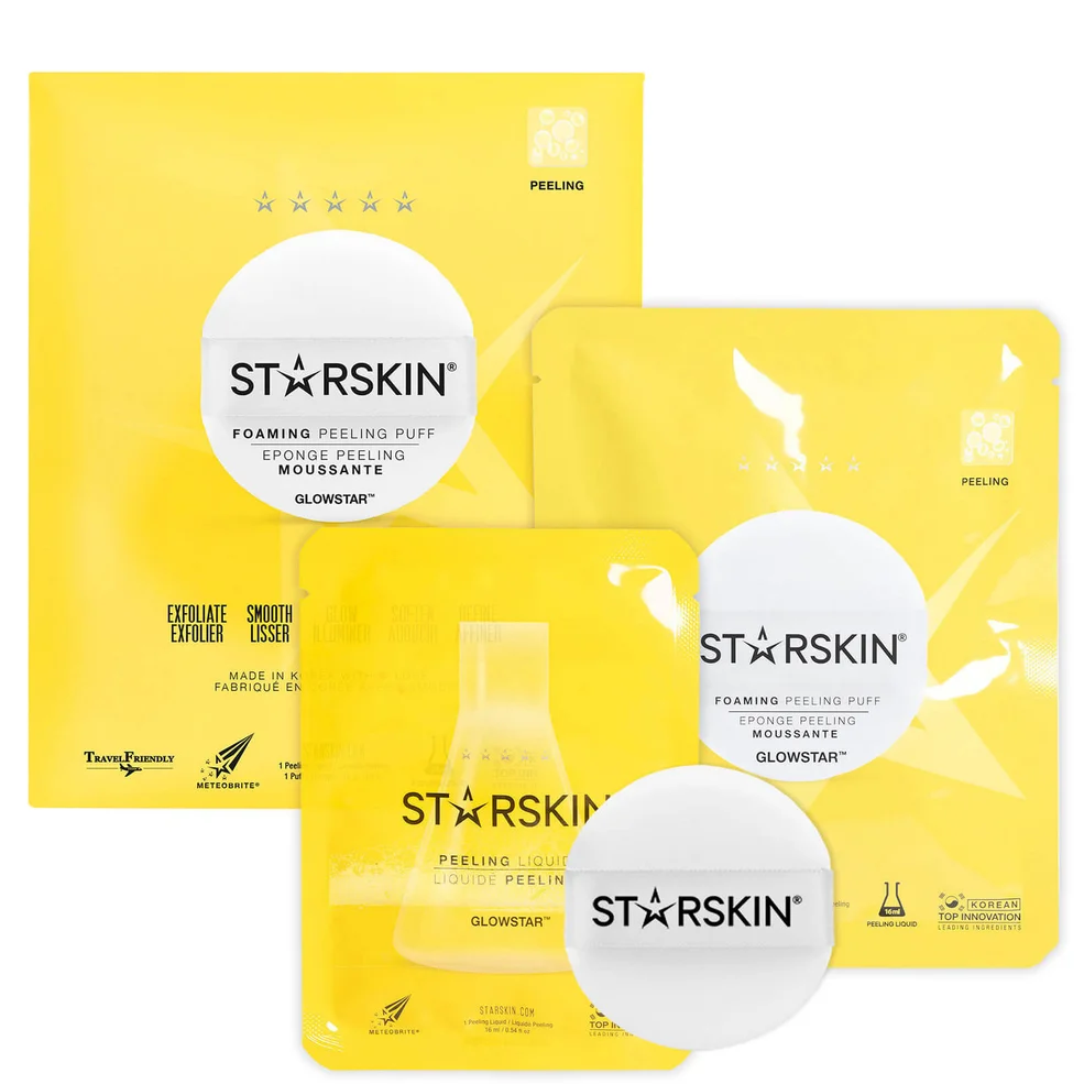 Пуховка с эффектом пилинга STARSKIN Glowstar™ Foaming Peeling Perfection Puff Image 1