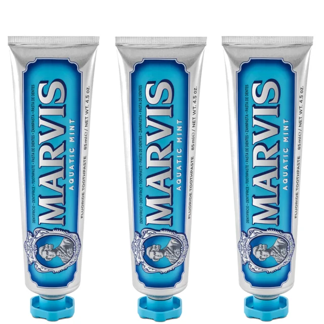 Набор Зубная паста «Морская мята» Marvis Aquatic Mint Toothpaste Bundle (3 х 85 мл)