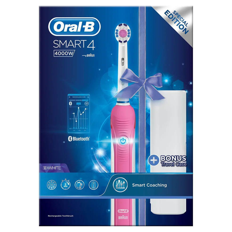 Электрическая зубная щетка Oral-B Smart 4 4000W Electric Toothbrush, оттенок Pink Image 1