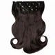 LullaBellz Super Thick 16" 5 Piece Blow Dry Wavy Clip In Extensions Dark Brown