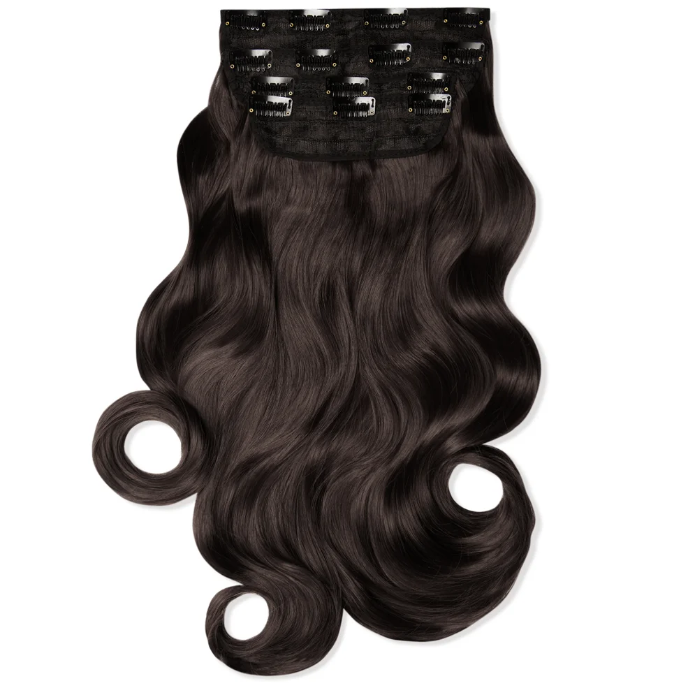LullaBellz Ultimate Half Up Half Down 22 Inch Curly Extension and Pony Set (Various Shades) Image 1