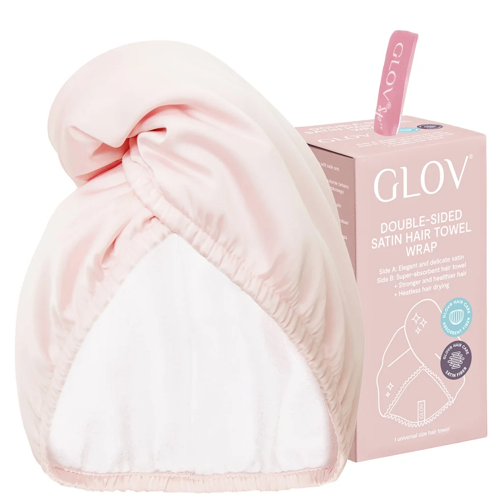 GLOV® Double-Sided Satin Premium Hair Wrap Towel - Satin Champagne Image 1