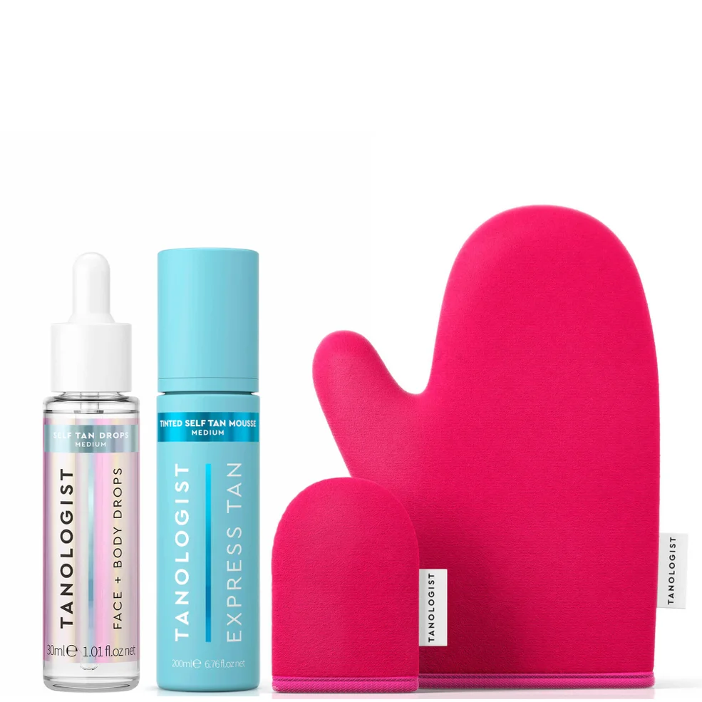 Tanologist Medium Drops, Tinted Mousse and Mitt Bundle Image 1