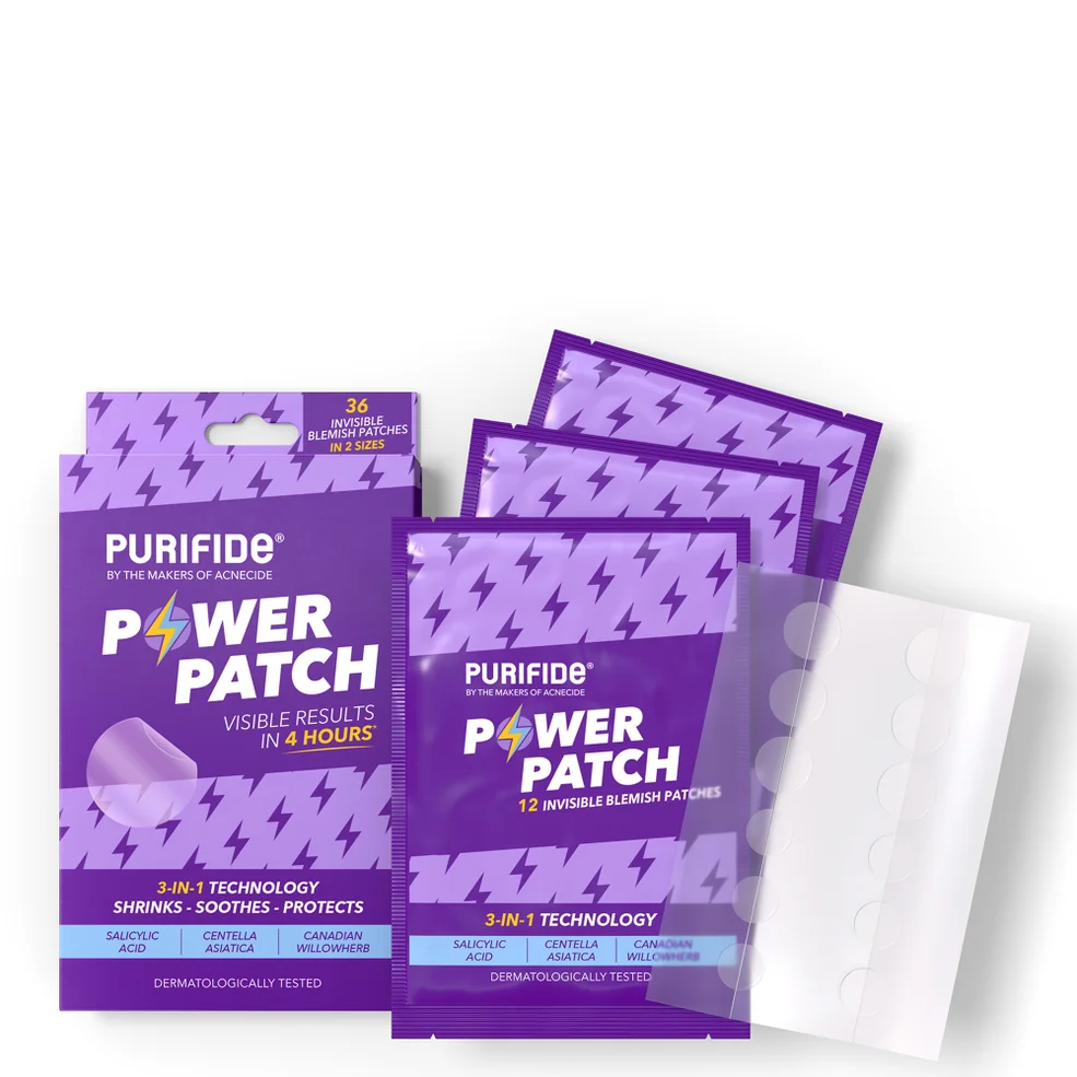 PURIFIDE by Acnecide 3-in-1 Power Patch Salicylic Acid Spot Patches for Blemish-Prone Skin 36 Spot Stickers Image 1