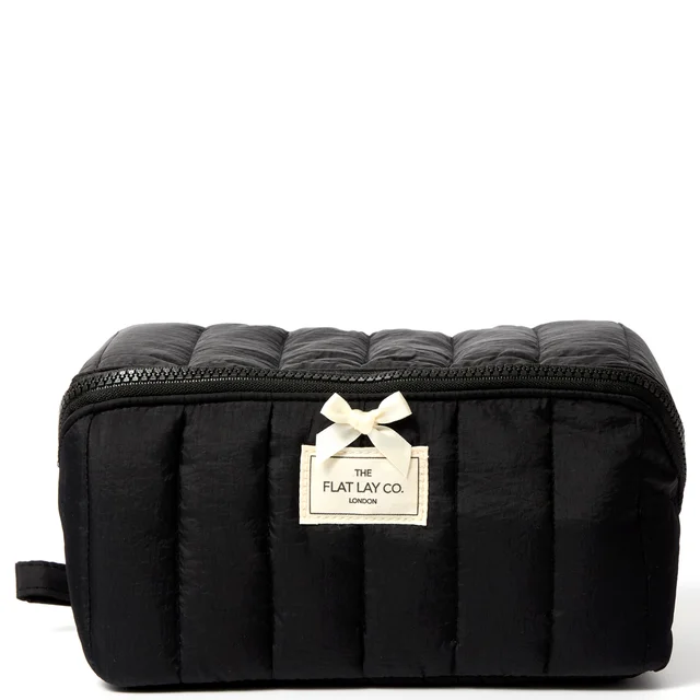 The Flat Lay Co. Full Size Drawstring Makeup Bag in Hot Pink Velvet