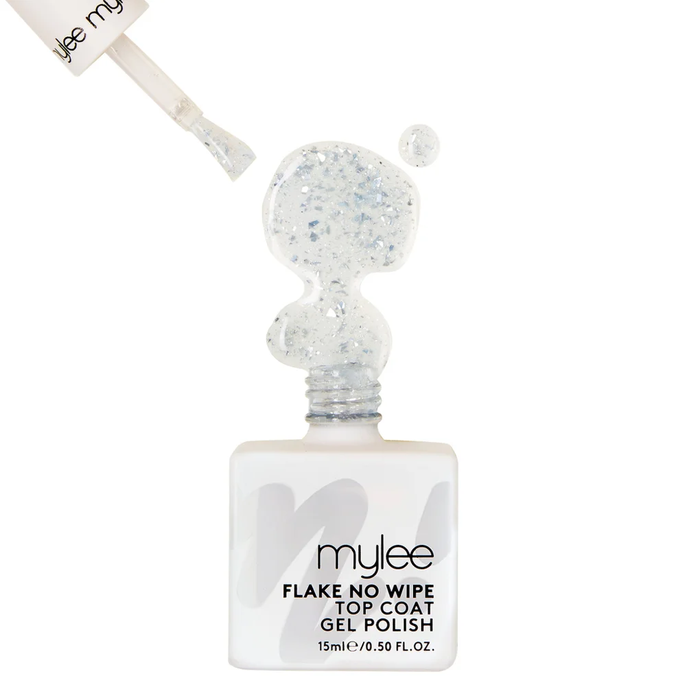 Mylee Silver Flake No Wipe Top Coat 15ml Image 1