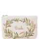 Elizabeth Scarlett Olive Branch Bride Cream Velvet Everyday Pouch