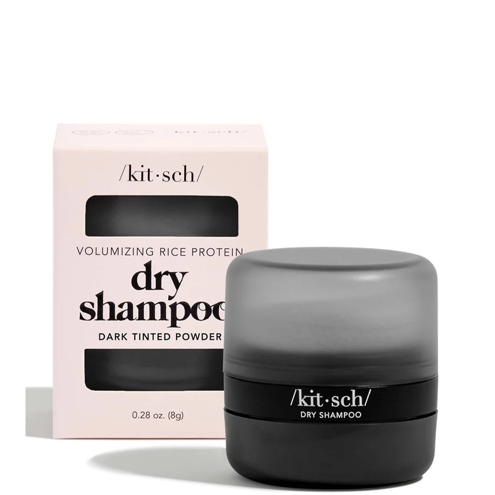 Kitsch Volumising Rice Protein Dry Shampoo - Dark Tinted Powder 8g Image 1