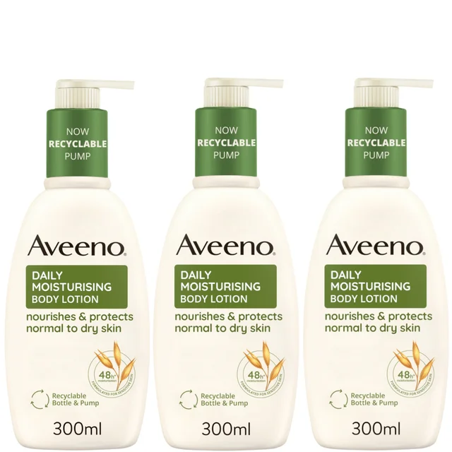 Aveeno Daily Moisturising Lotion Trio for Instant and Long Lasting Hydration 900ml Mega Bundle