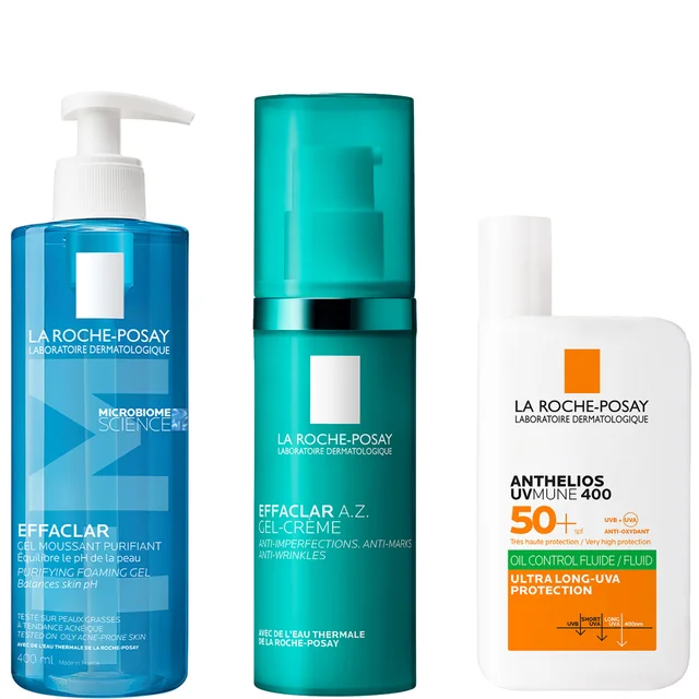 La Roche Posay Effaclar Adult Acne Bundle, Effaclar Cleanser & Treatment