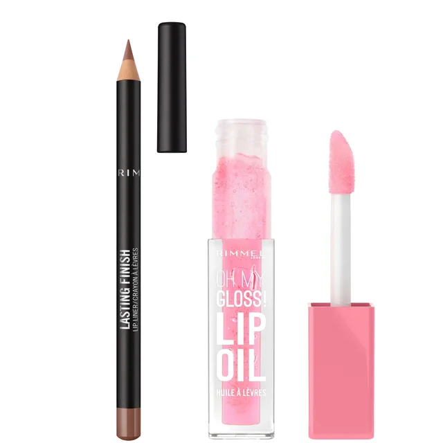 Rimmel Oh My Gloss! Lip Oil & Lasting Finish Lip Bundle (Various Shades)