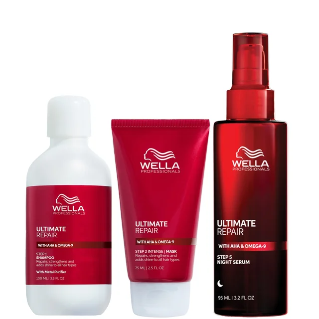 Wella Professionals Ultimate Repair Night Serum 95ml, Shampoo 100ml & Mask 75ml